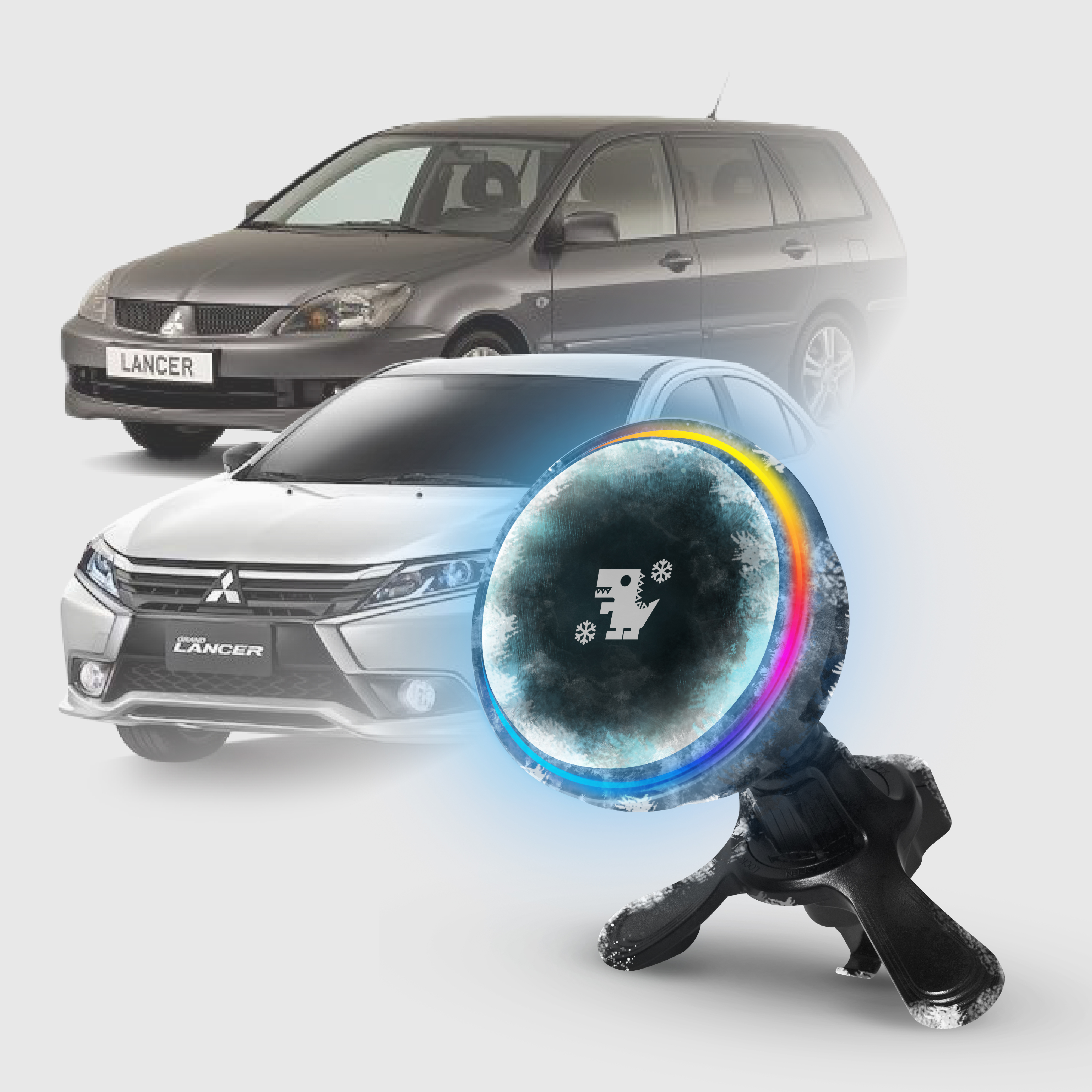 Mitsubishi LANCER 系列｜XILLA黑鏡冰核智充手機架