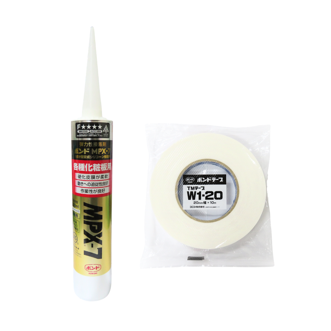 【五金小姐】日本 KONISHI 小西 MPX-7 單液型變性矽膠接著劑 TM TAPE W1-20 超強力雙面膠帶 TM工法專用接著劑