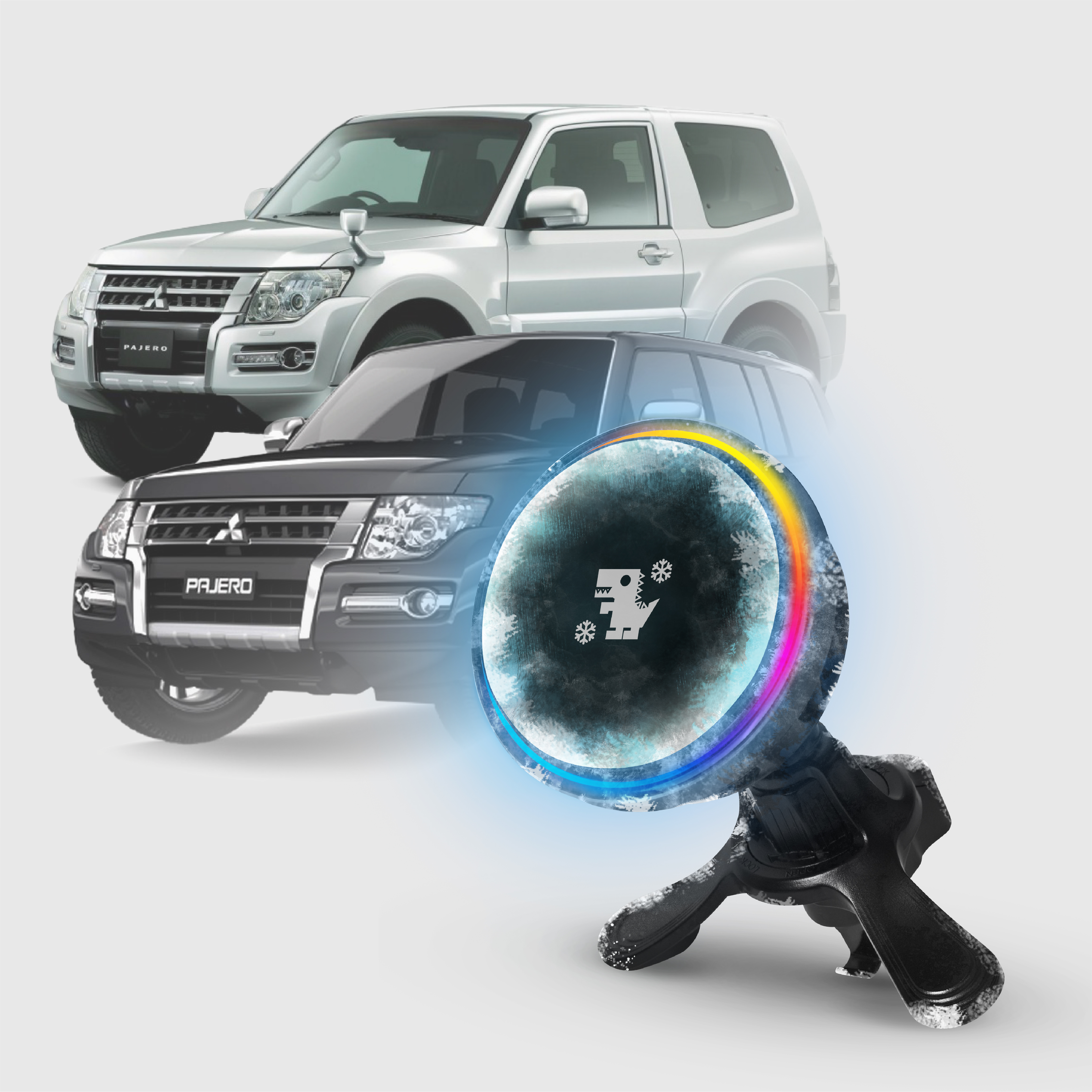 Mitsubishi Pajero 系列｜XILLA黑鏡冰核智充手機架