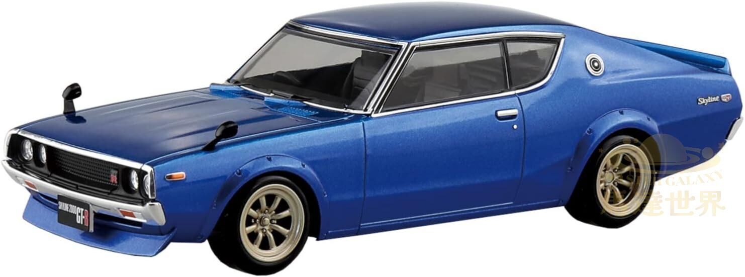 AOSHIMA 拼裝模型套件 日產 Skyline GT-R（金屬藍）18-SP4 比例 1/32
