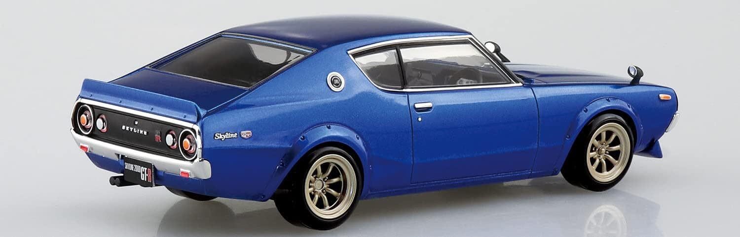AOSHIMA 拼裝模型套件 日產 Skyline GT-R（金屬藍）18-SP4 比例 1/32