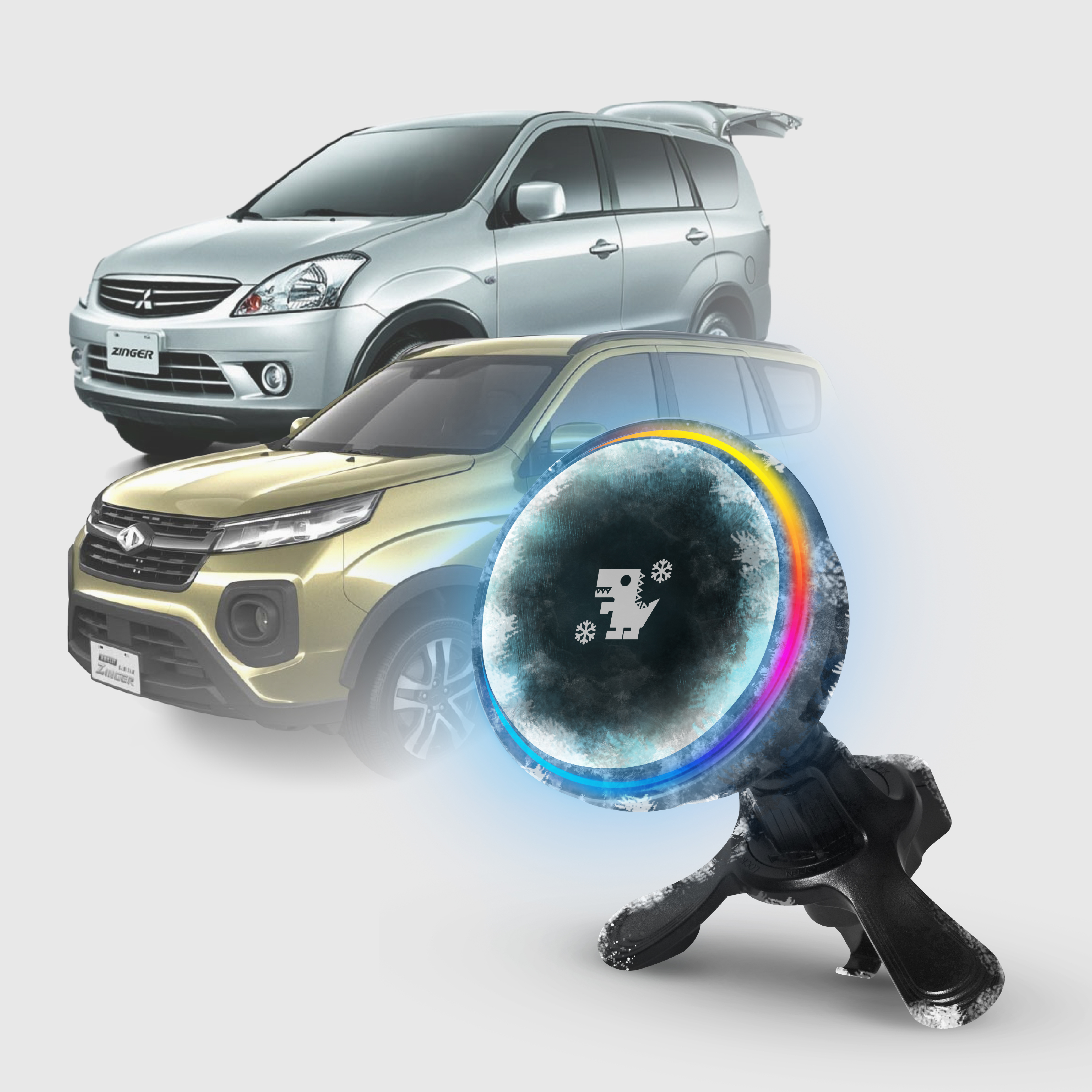 Mitsubishi CMC ZINGER 系列｜XILLA黑鏡冰核智充手機架