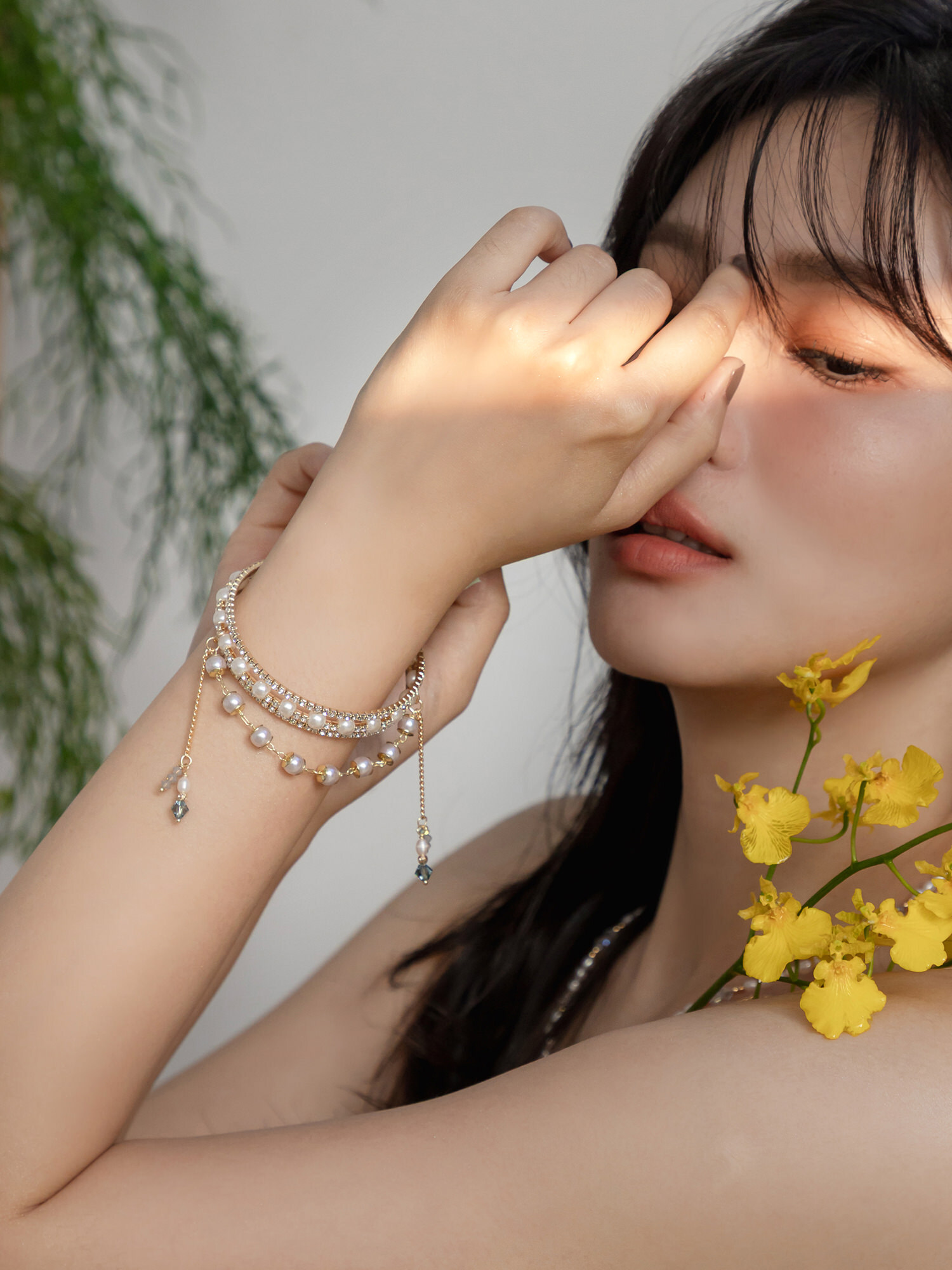 隱鹿白月光。MUCHAT手作14KGP施華洛水晶鋯石手環