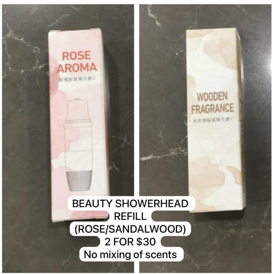 (2) BEAUTY SHOWERHEAD REFILL - ROSE