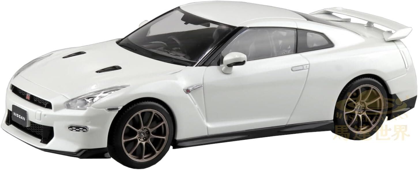 AOSHIMA 塑膠模型套件 簡易拼裝套件 日產 GT-R 2024 亮白珍珠色 03-BW 比例 1/32