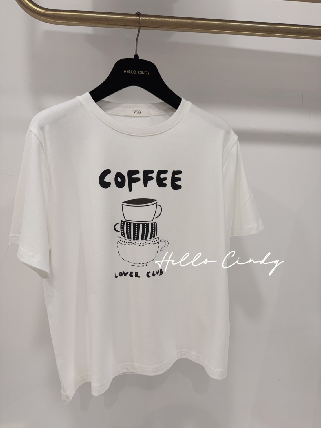 文青風咖啡棉質上衣