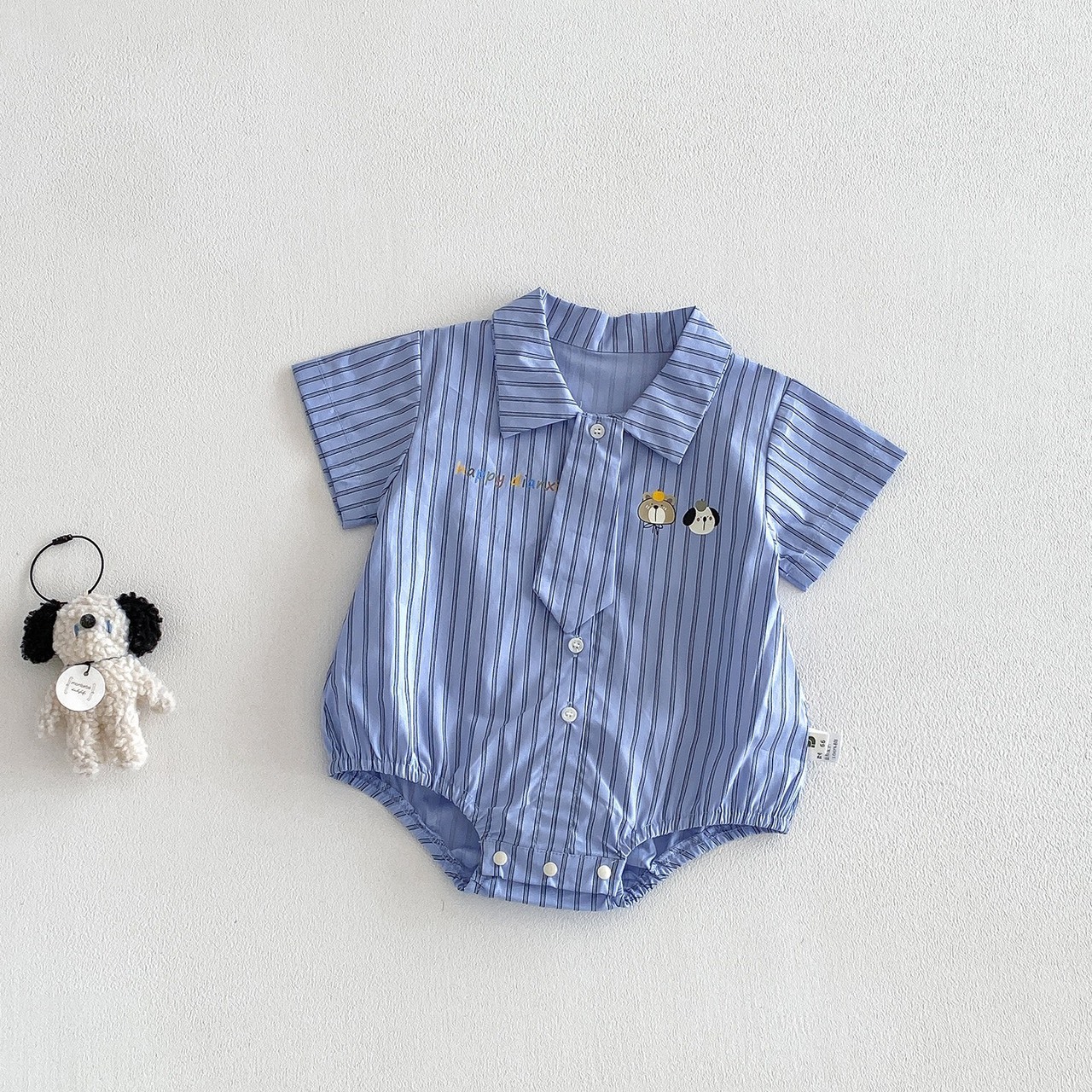 條紋襯衫包屁衣