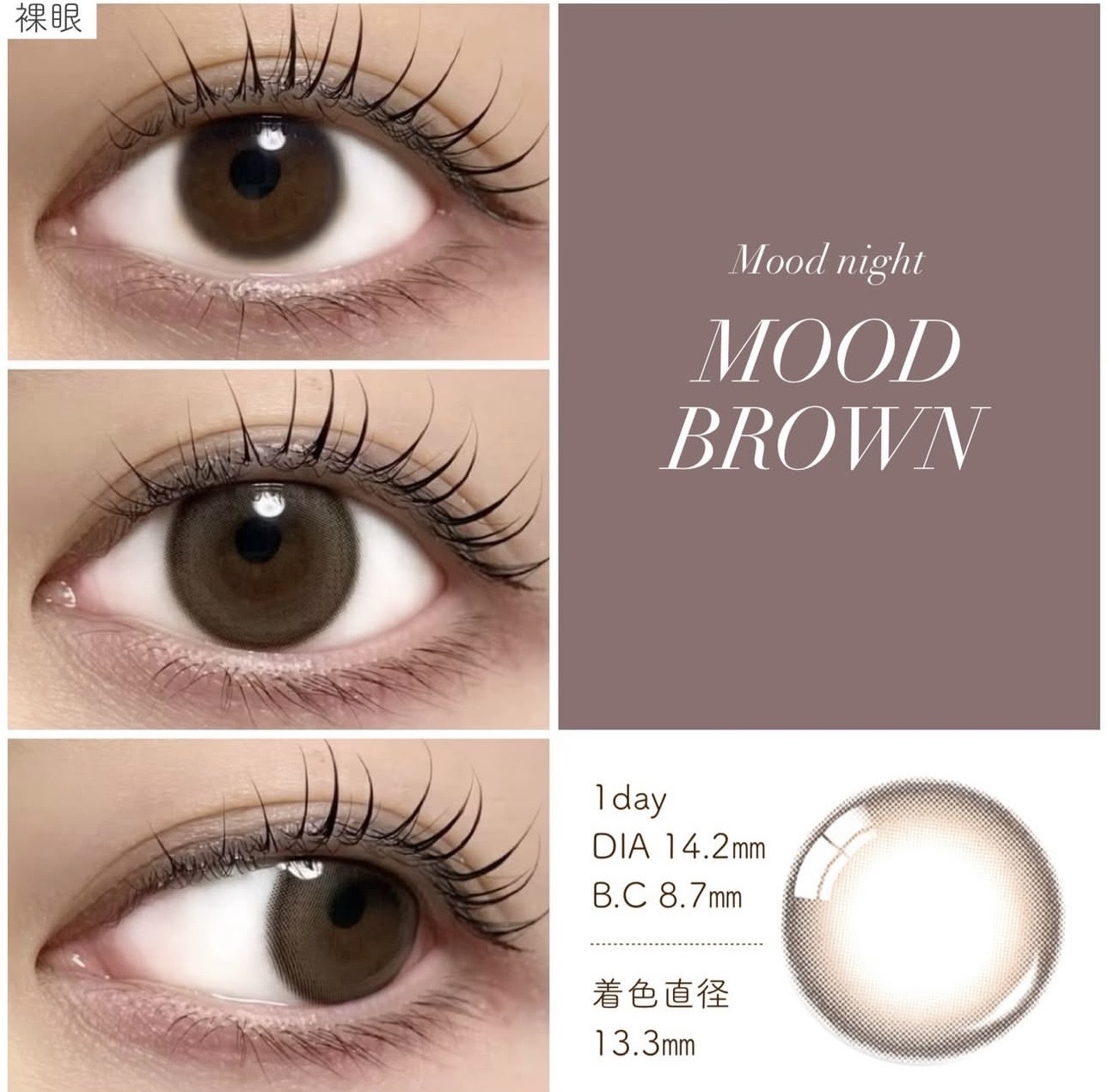 OLENS Mood Night 1 Month Mood Brown 小鹿夜棕｜月拋彩妝隱形眼鏡｜每盒2片