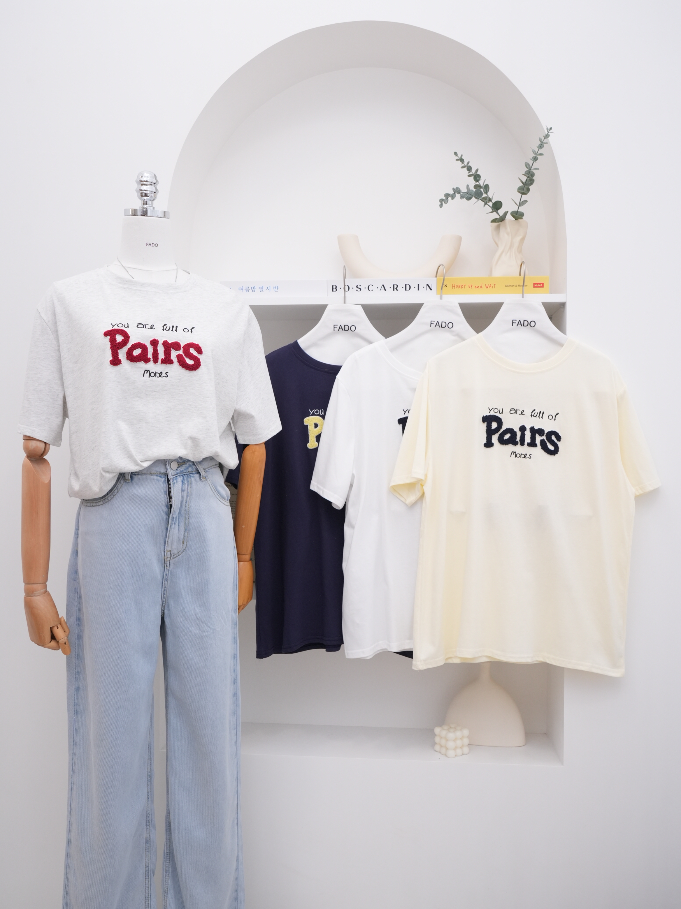 法朵Fado shop｜Paris刺繡圓領T 0215010 四色