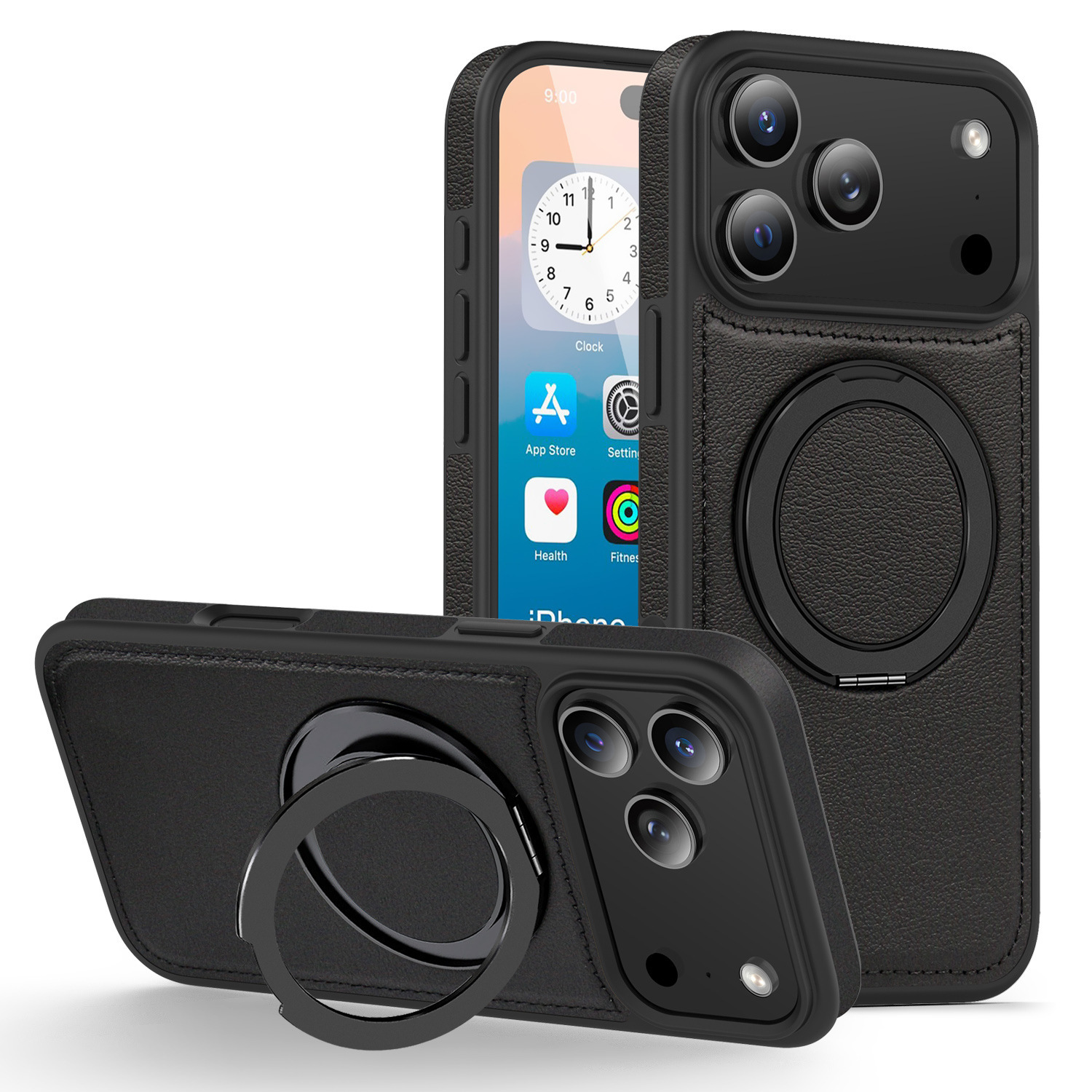 XPRO - Mag Stand Leather - iPhone 17 Pro Max Case 防撞磁吸旋轉支架皮紋手機保護殼