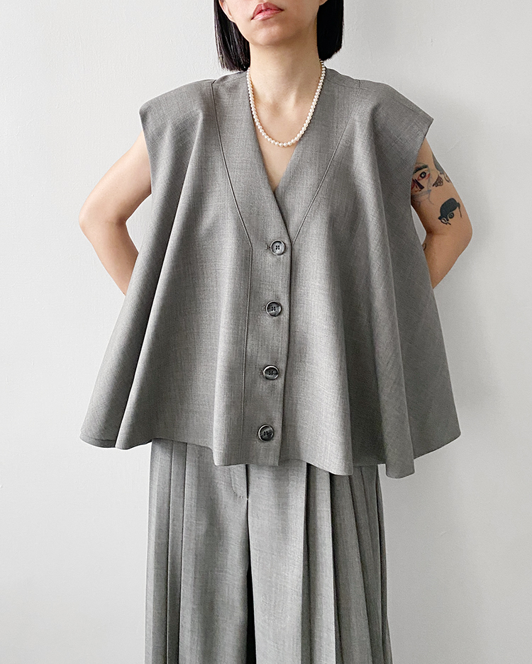 MKV-2875 傘狀繫帶背心 ɢʀᴇʏ