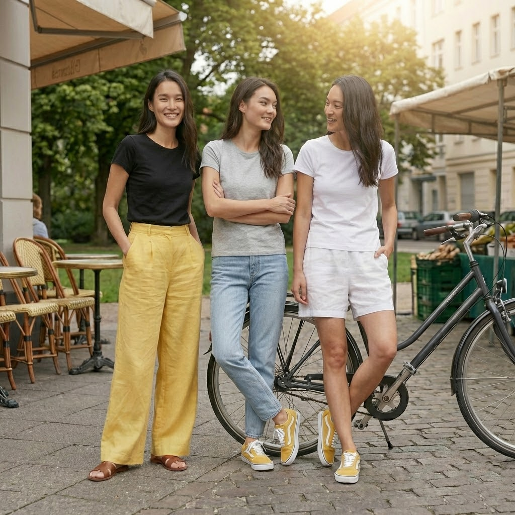 【預購】Banana Republic H030306 女裝圓領短袖 T-Shirt（3 件裝）