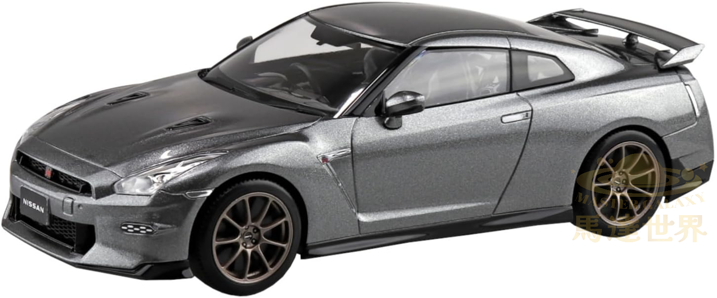 AOSHIMA 塑膠模型套件 簡易拼裝套件 日產 GT-R 2024 深金屬灰 03-DM 比例 1/32