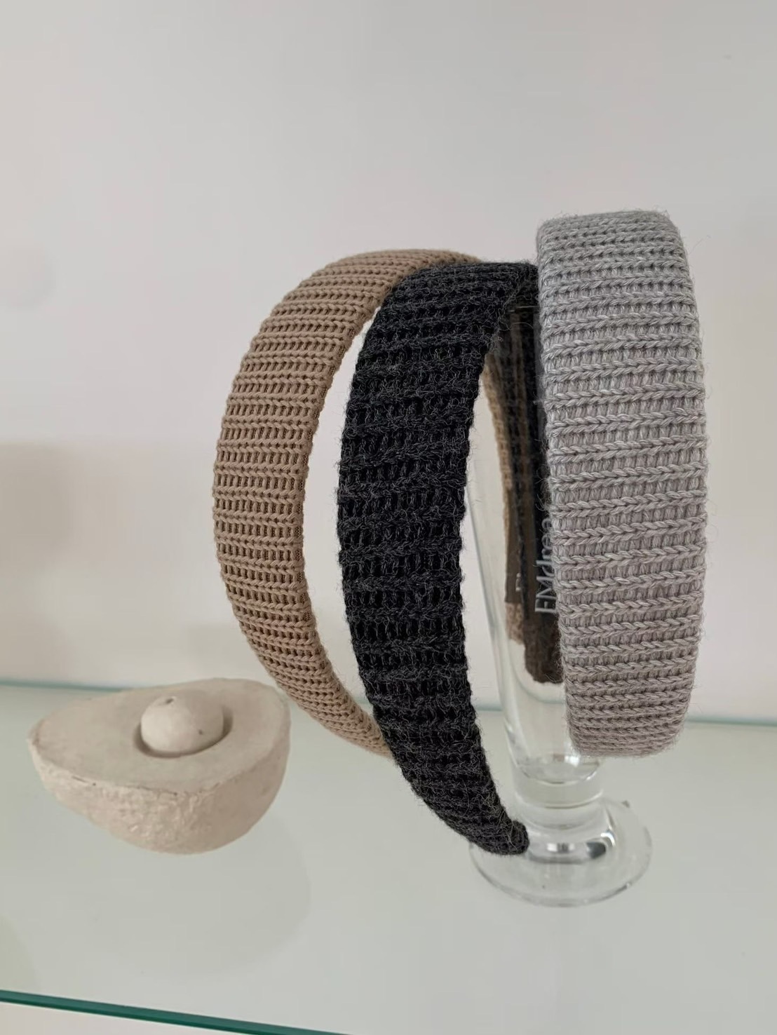 柔霧色系編織感寬版髮箍 / 3色