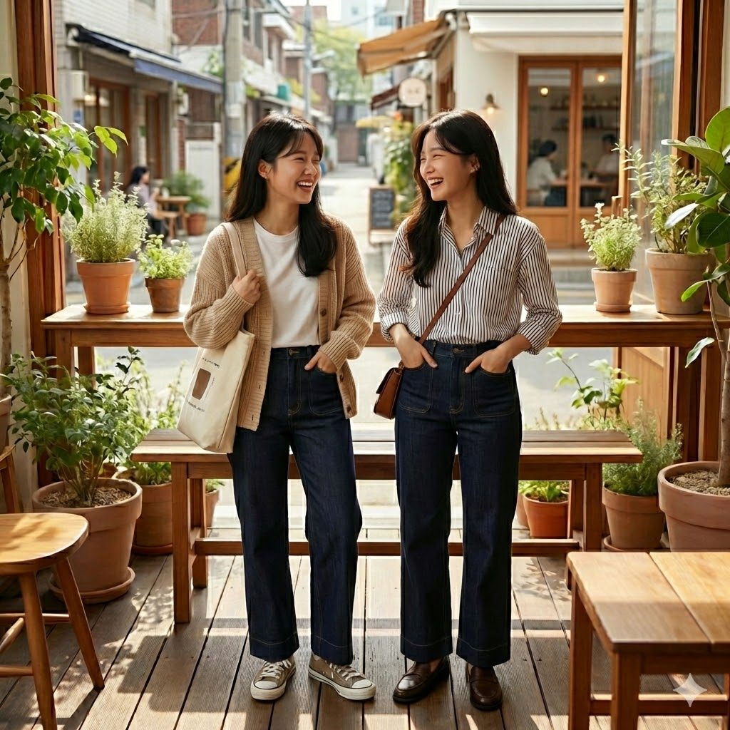 【預購】Vigoss H030307 女裝高腰闊腳牛仔長褲