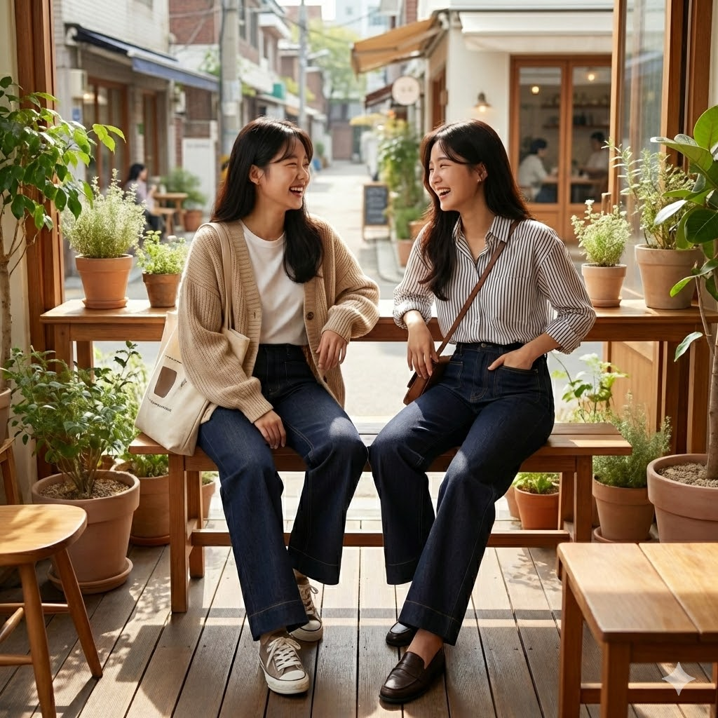 【預購】Vigoss H030307 女裝高腰闊腳牛仔長褲