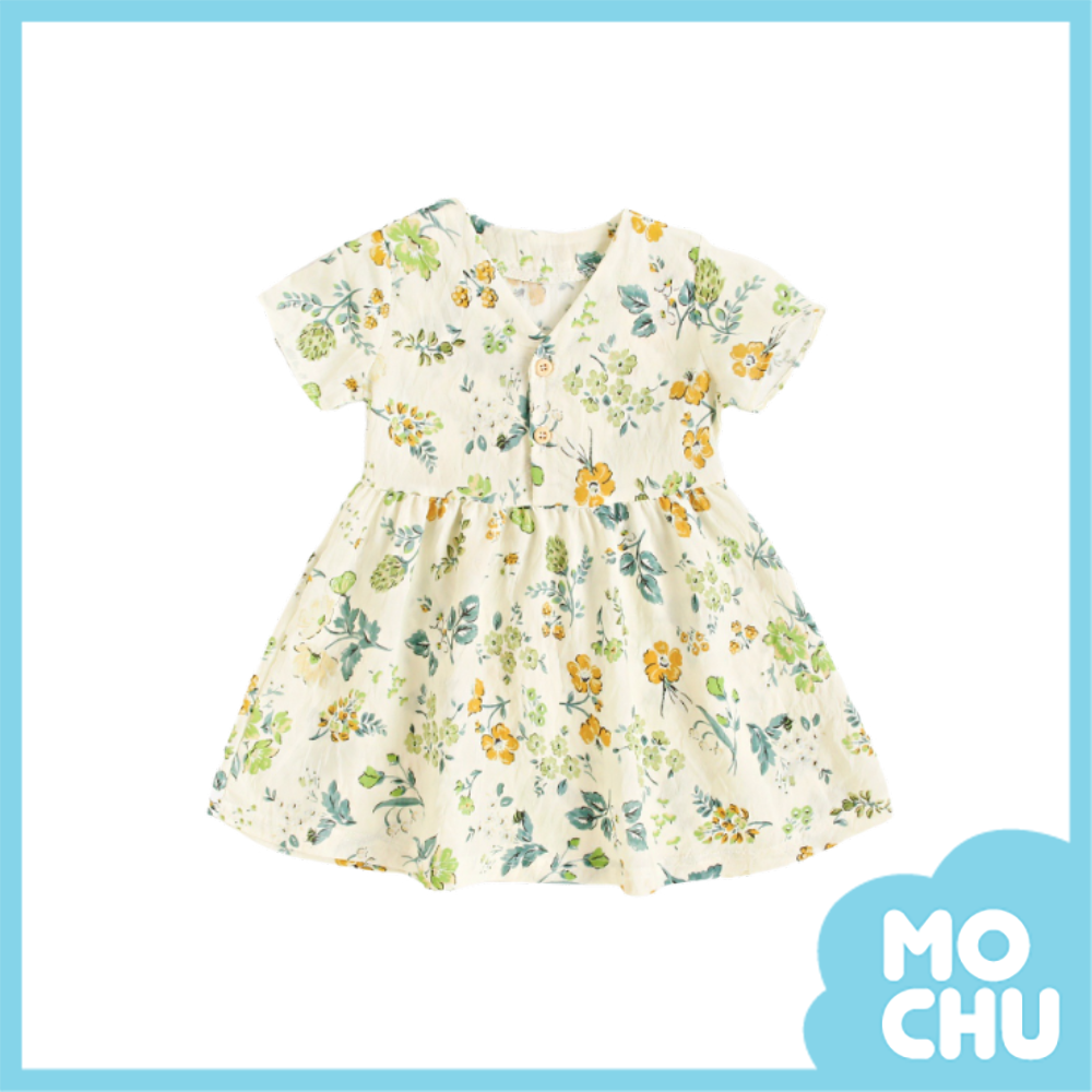 果實小花短袖連身裙