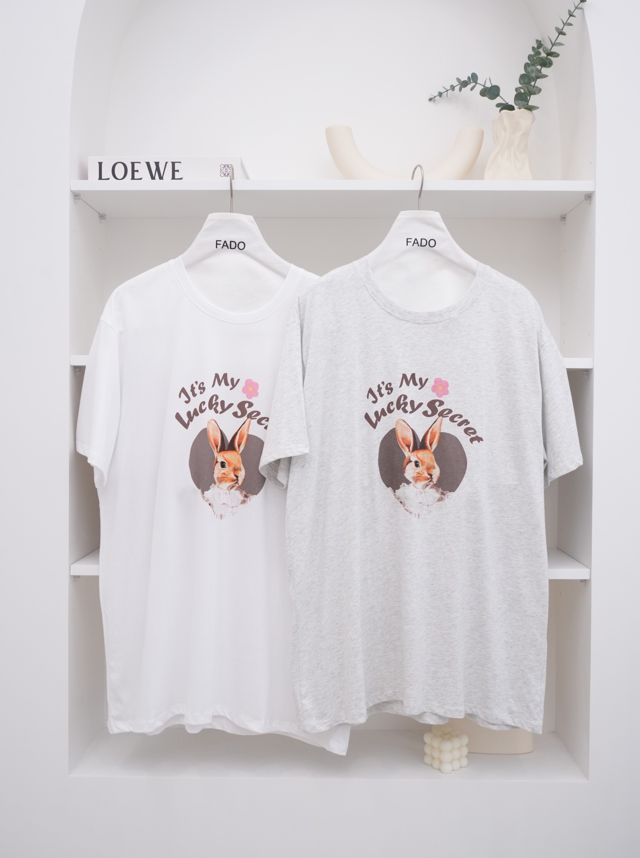 法朵Fado shop｜兔子英文圓領T 0215033 二色