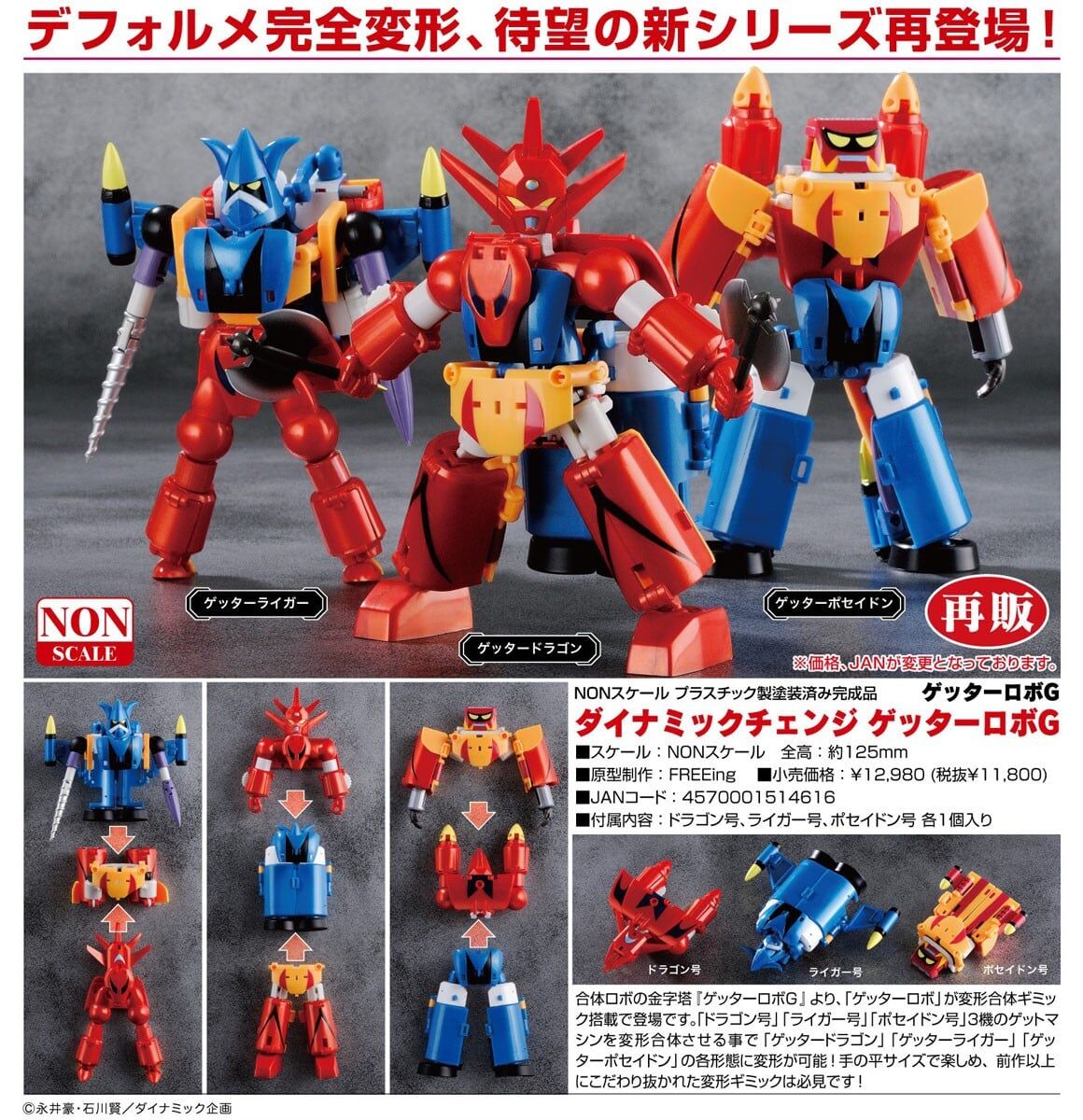 預購26/08 FREEing代理版 Dynamic Change 蓋特機器人G 0412