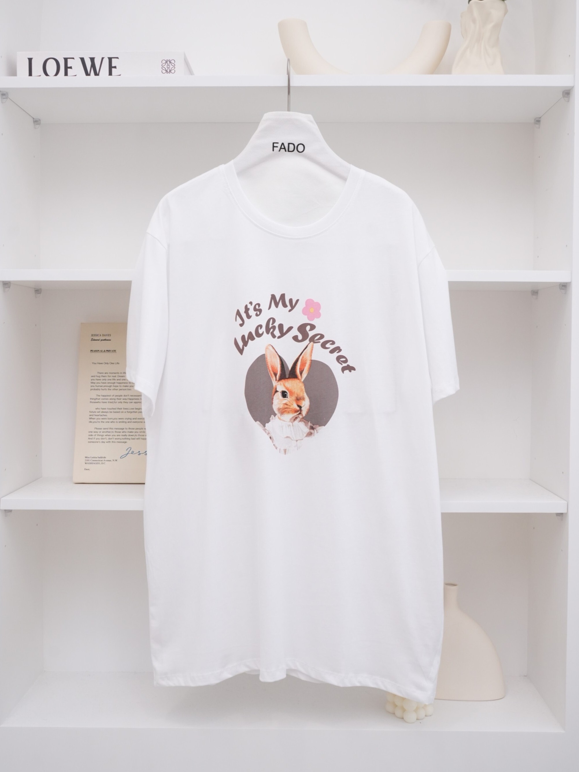 法朵Fado shop｜兔子英文圓領T 0215033 二色