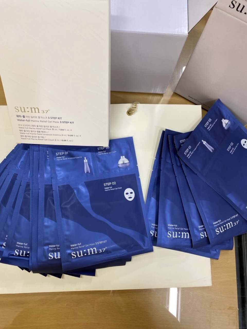 【韓國預購】AKR030301 SU:M37 深海補濕3部曲面膜增量裝 (15片裝)