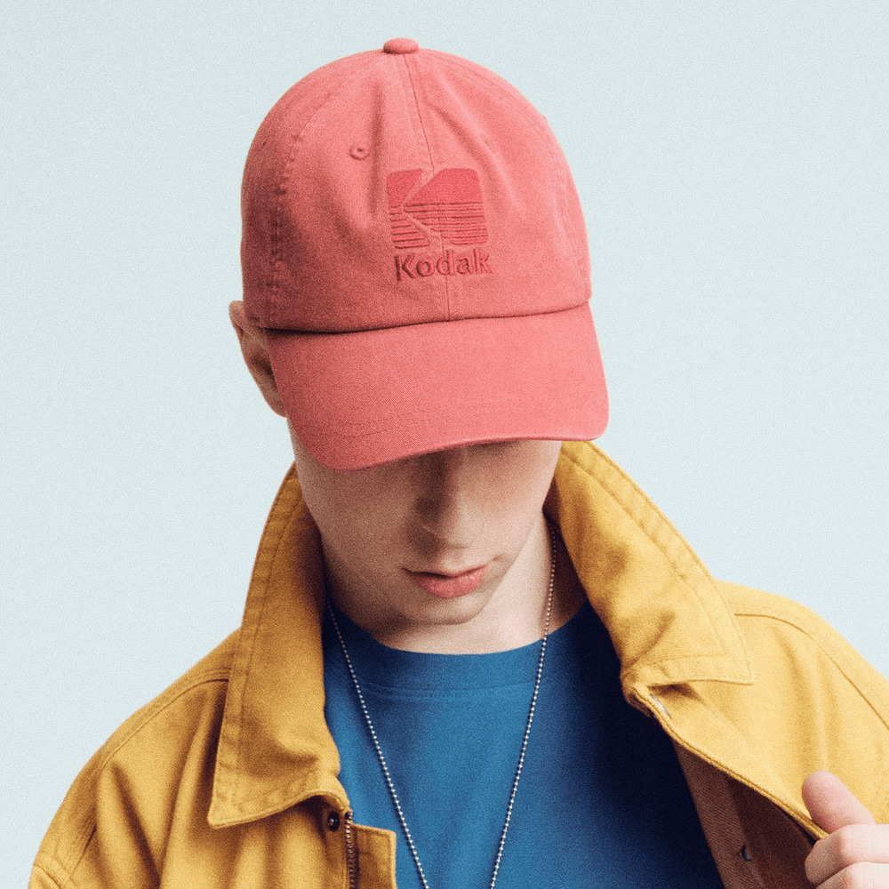 Kodak｜Relax fit Tone-on-Tone Logo Embroidery Ball Cap [5 colors]