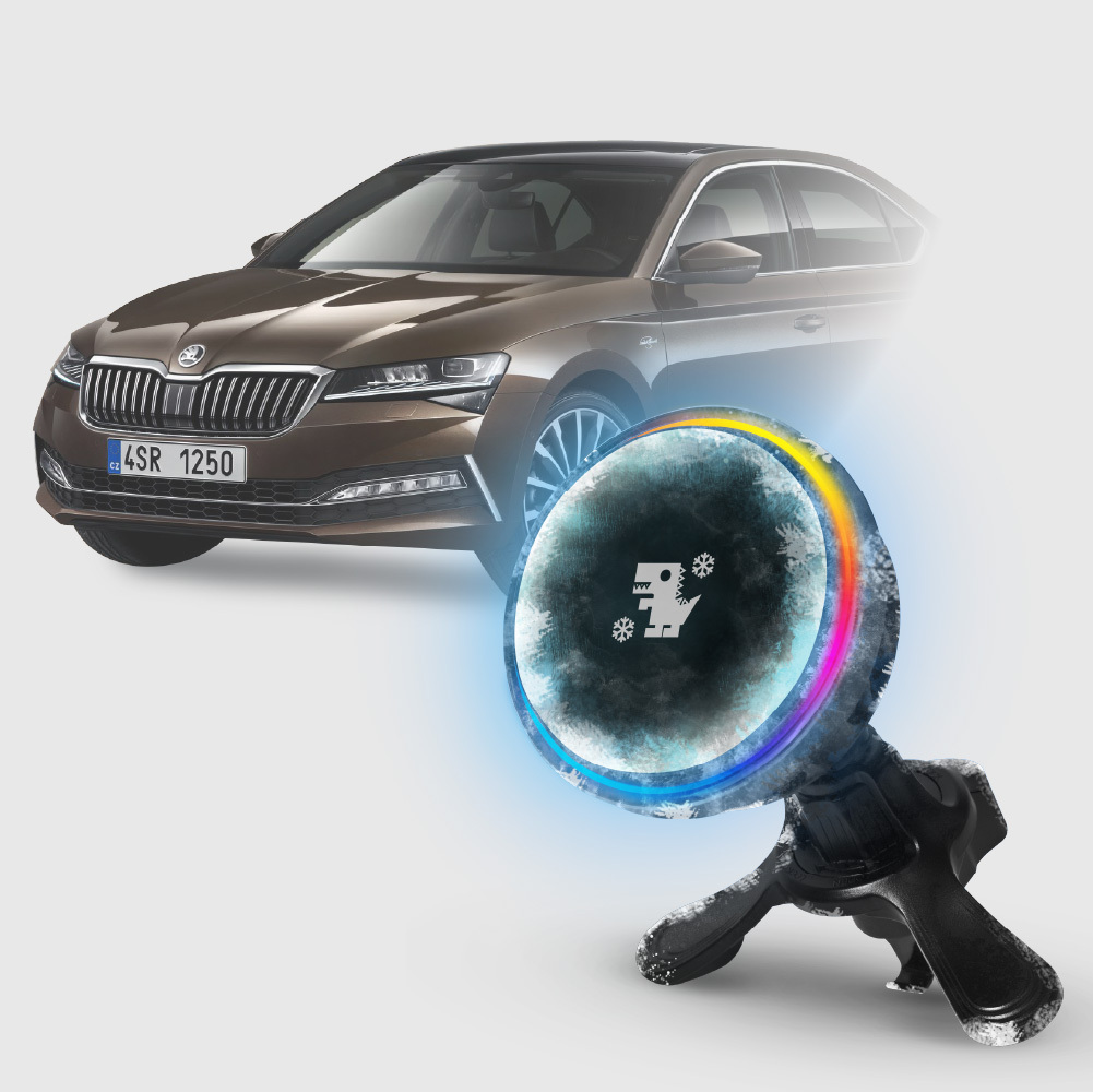 SKODA SUPERB｜XILLA黑鏡冰核智充手機架