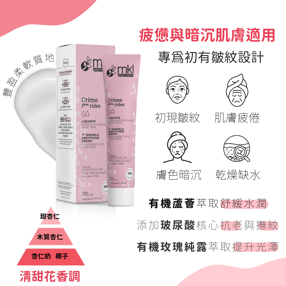 MKL 有機認證 玻尿酸撫紋精華霜