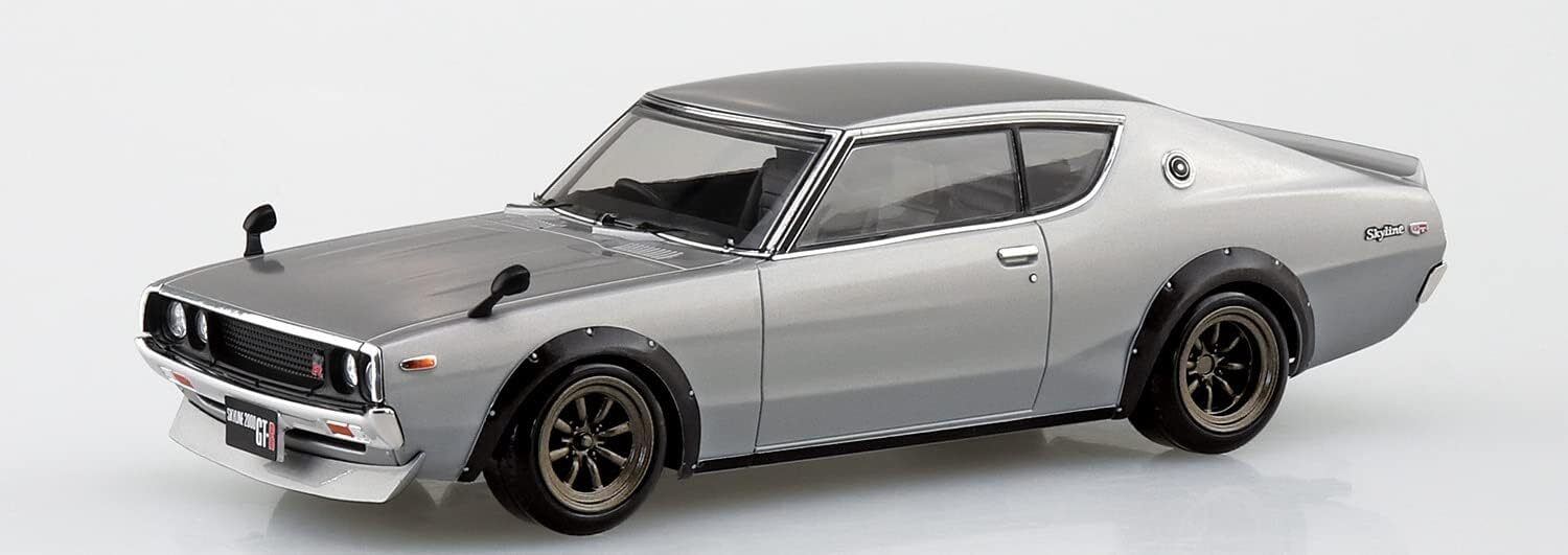 AOSHIMA 拼裝模型套件 C110 SKYLINE GT-R Custom（銀色）18-SP1 比例 1/32