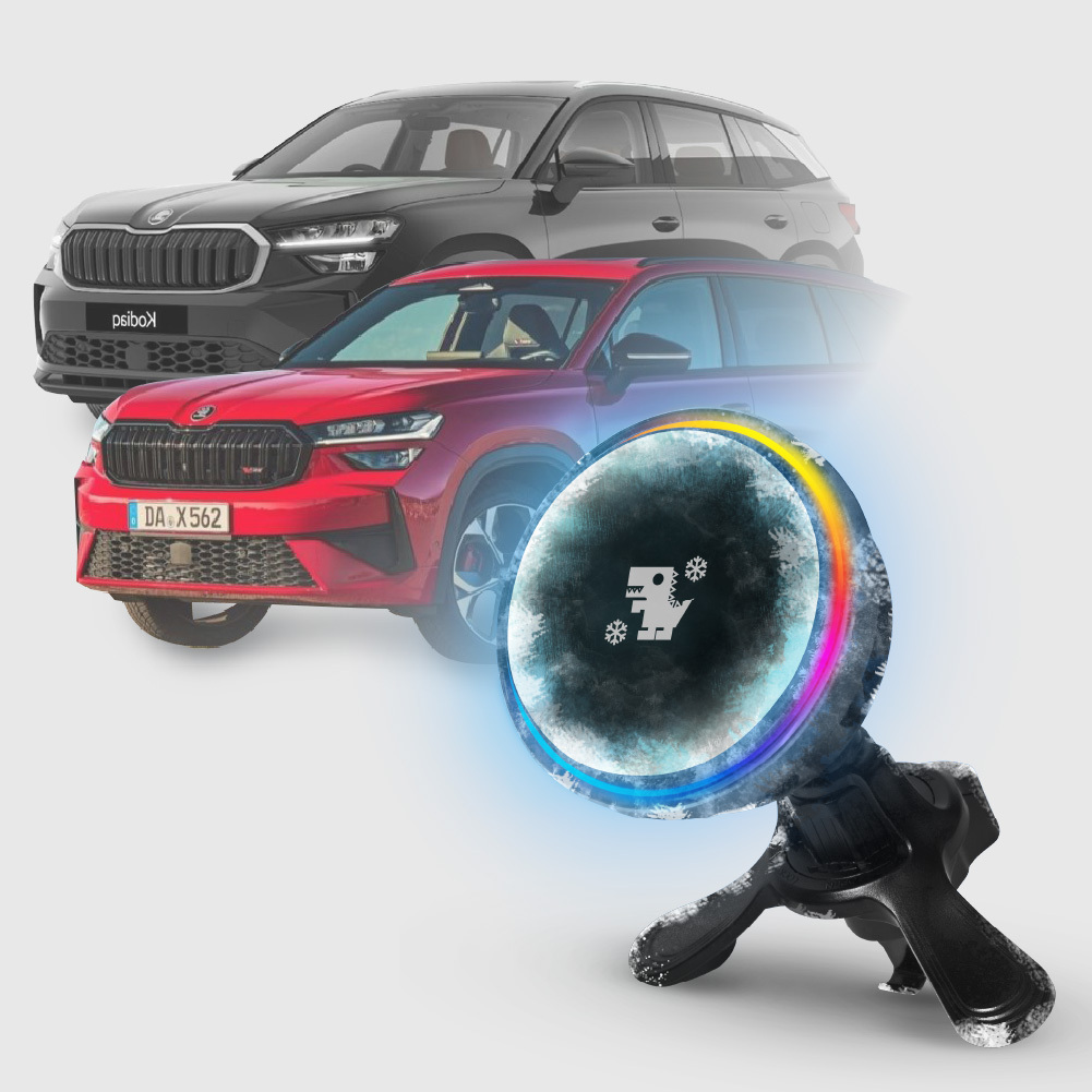 SKODA KODIAQ｜XILLA黑鏡冰核智充手機架