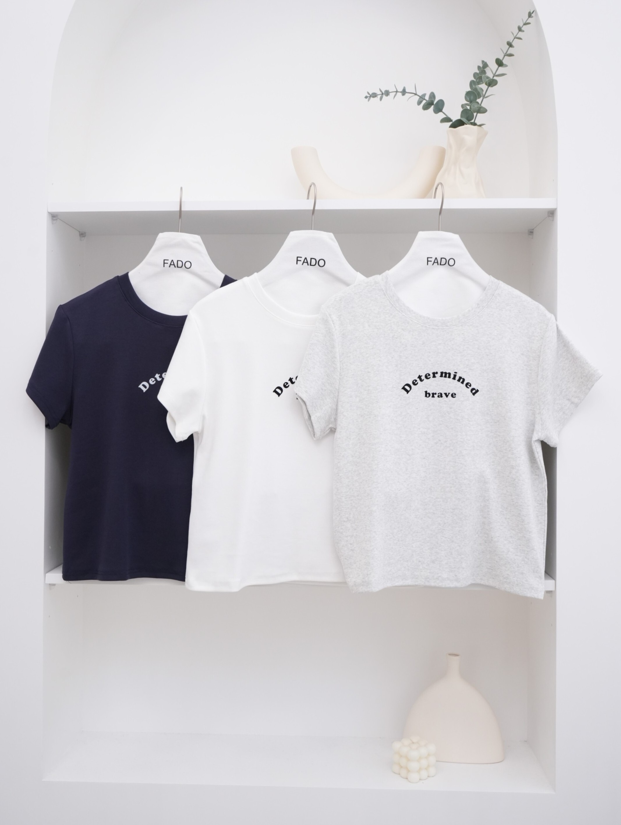 法朵Fado shop｜Determined字母印刷短T 0215049 三色