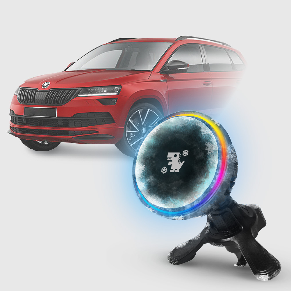 SKODA KAROQ｜XILLA黑鏡冰核智充手機架