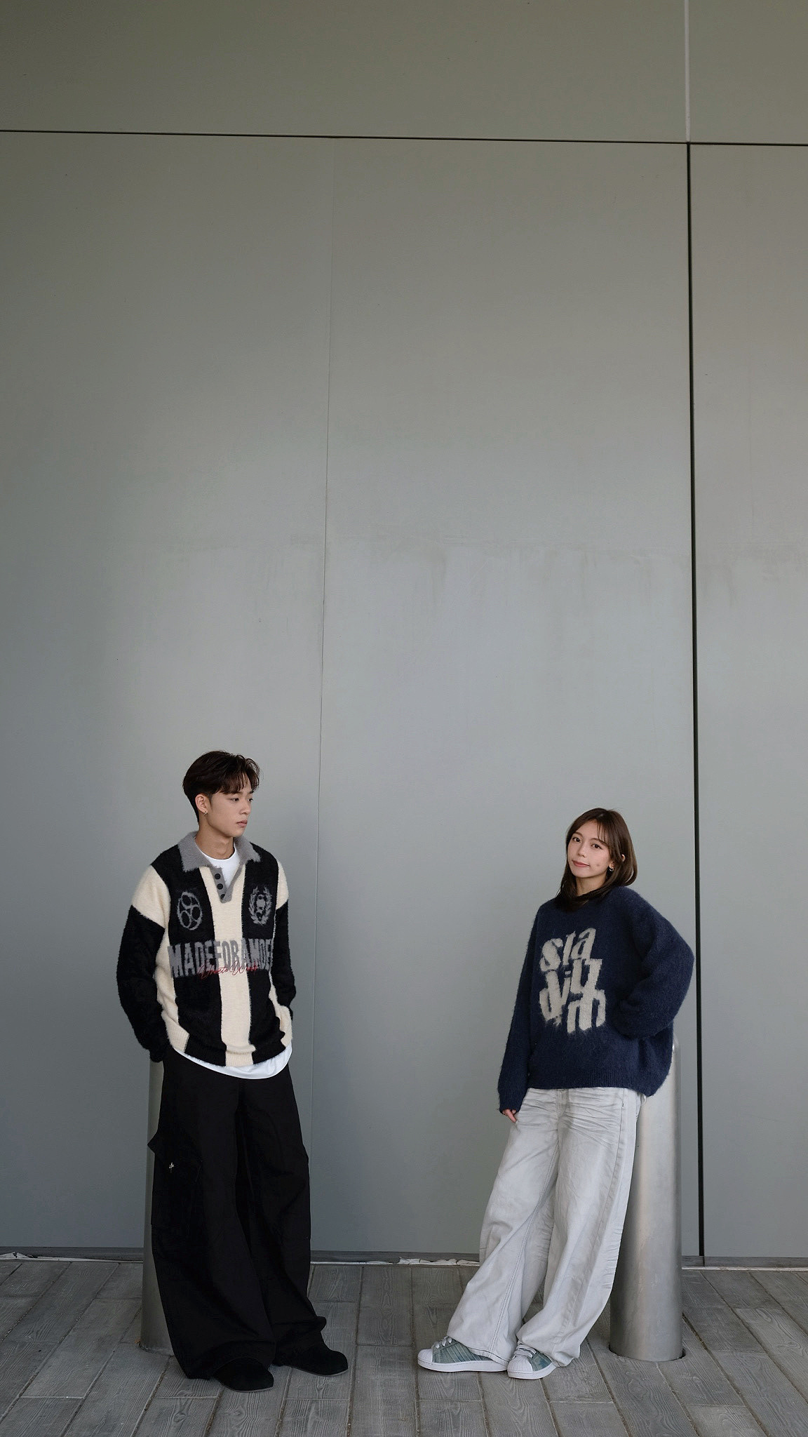 SW0030 黑灰拼色冷衫