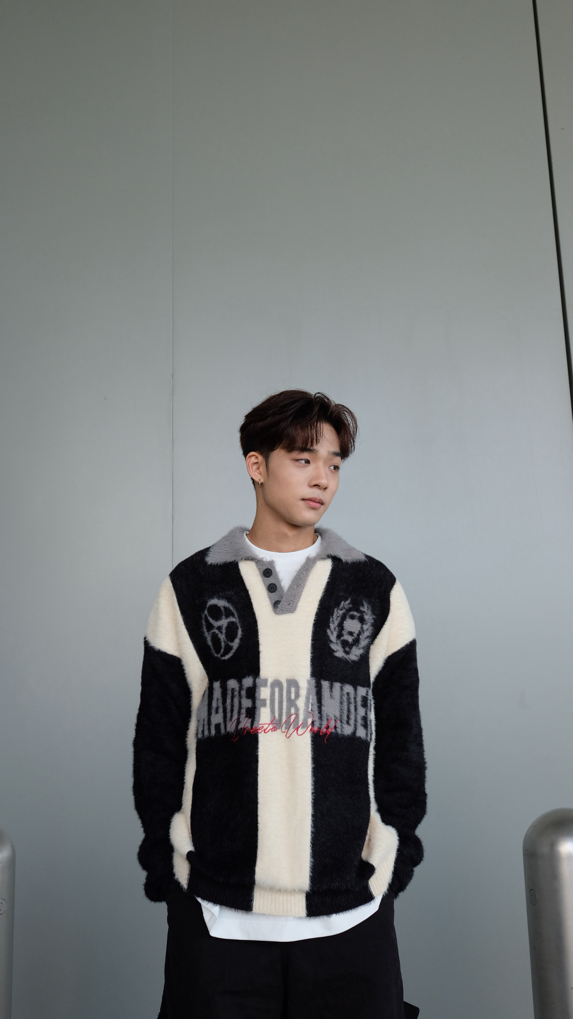 SW0030 黑灰拼色冷衫