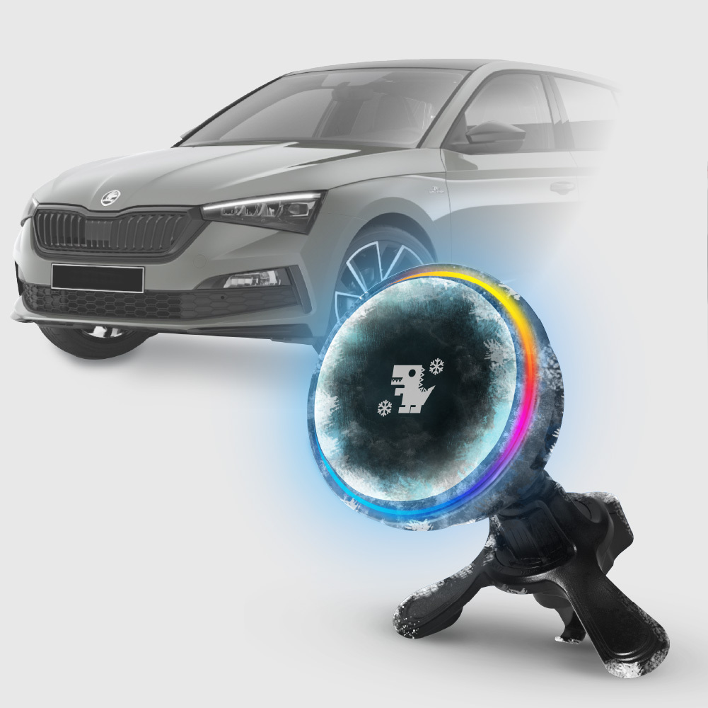 SKODA SCALA｜XILLA黑鏡冰核智充手機架