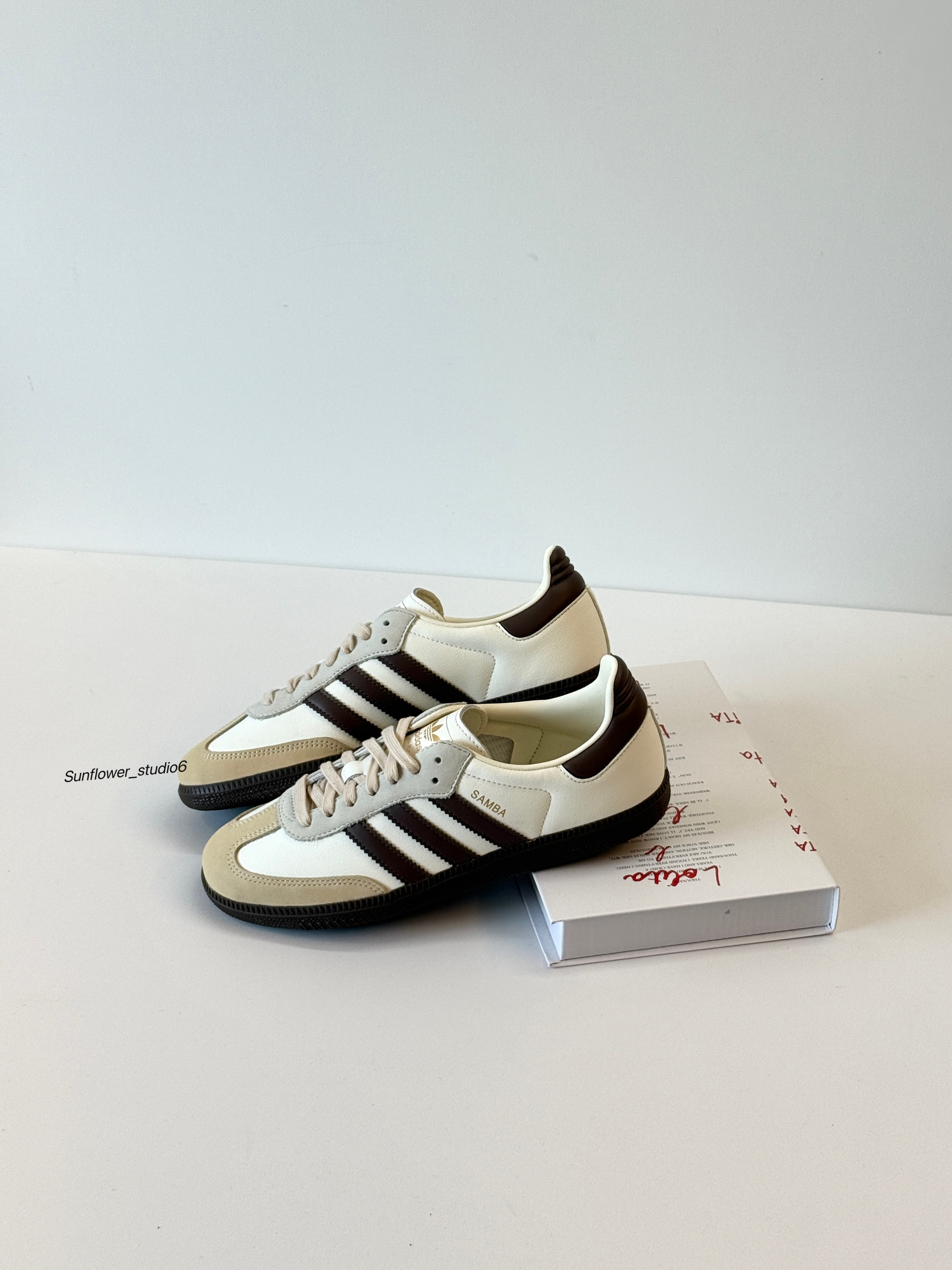 零碼現貨24.5公分!! Adidas Originals Samba OG 摩卡牛奶 咖啡棕 乳白色 奶油鞋帶 皮革 復古 德訓鞋 T頭鞋 JR8842/現貨