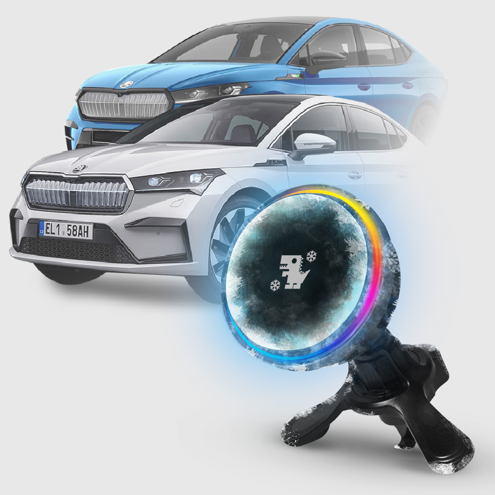 SKODA ENYAQ｜XILLA黑鏡冰核智充手機架