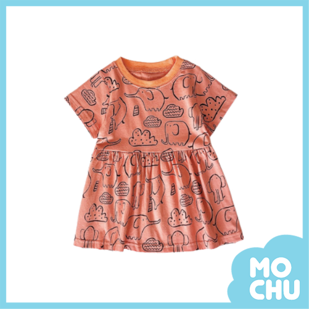 小象雲朵短袖連身裙