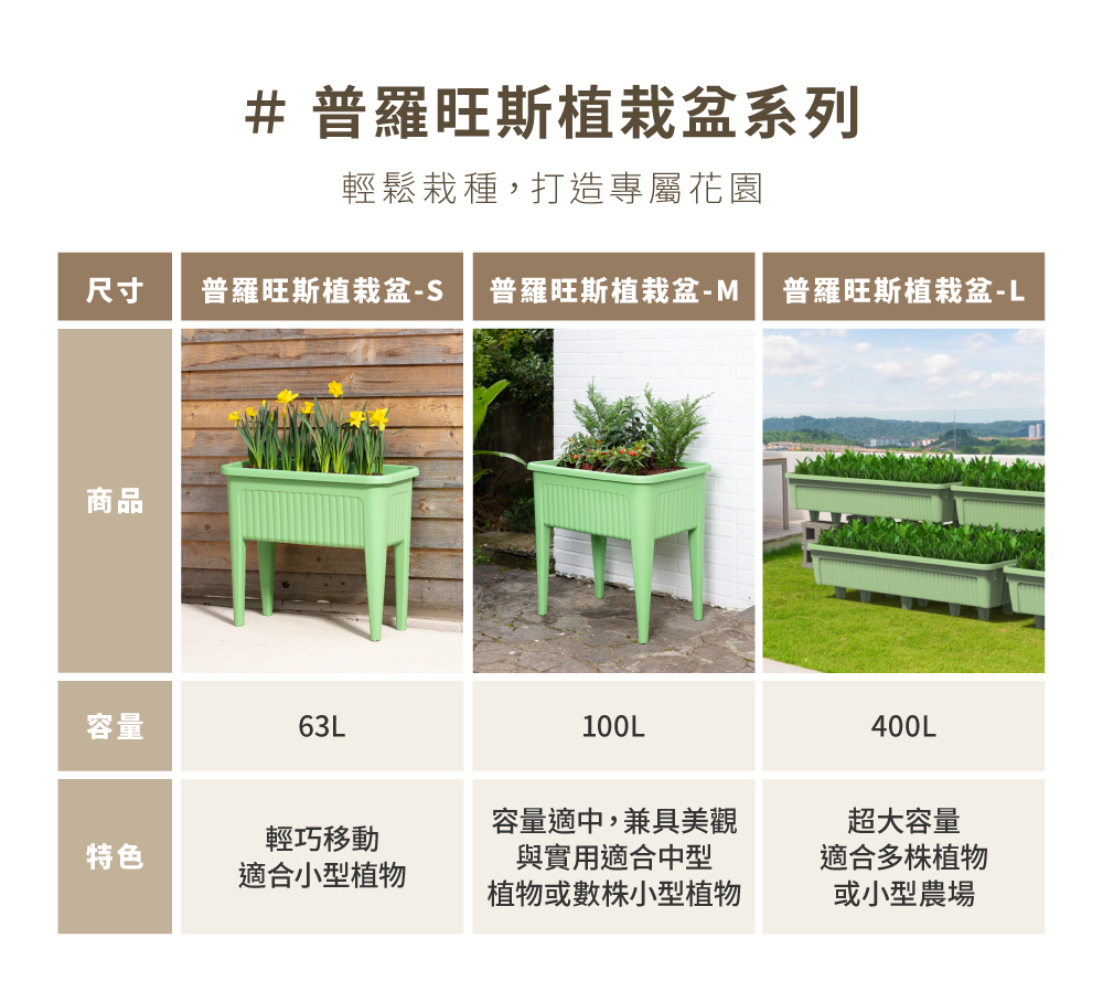 普羅旺斯高腳植栽盆-S｜陽台種植推薦的高腳花盆・種植免彎腰