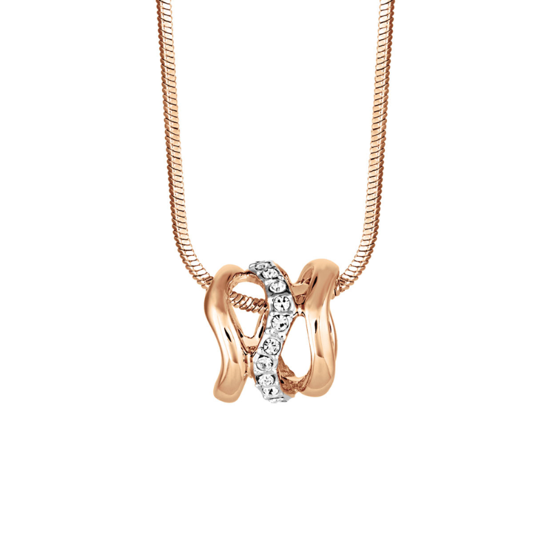 UK-JJG0303-193 BAYSWATER BARREL PENDANT- TT ROSE GOLD (A13)
