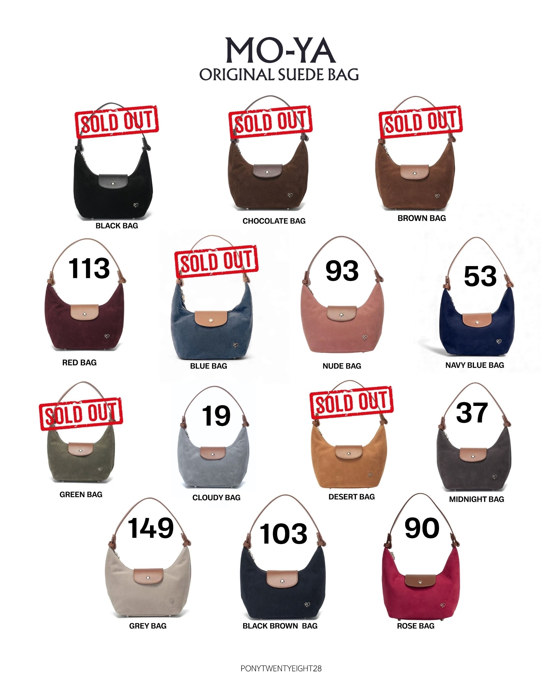 🇹🇭4/4-8/4連線預購 | Ponypony MO-YA 小號尼龍 & 麂皮款式