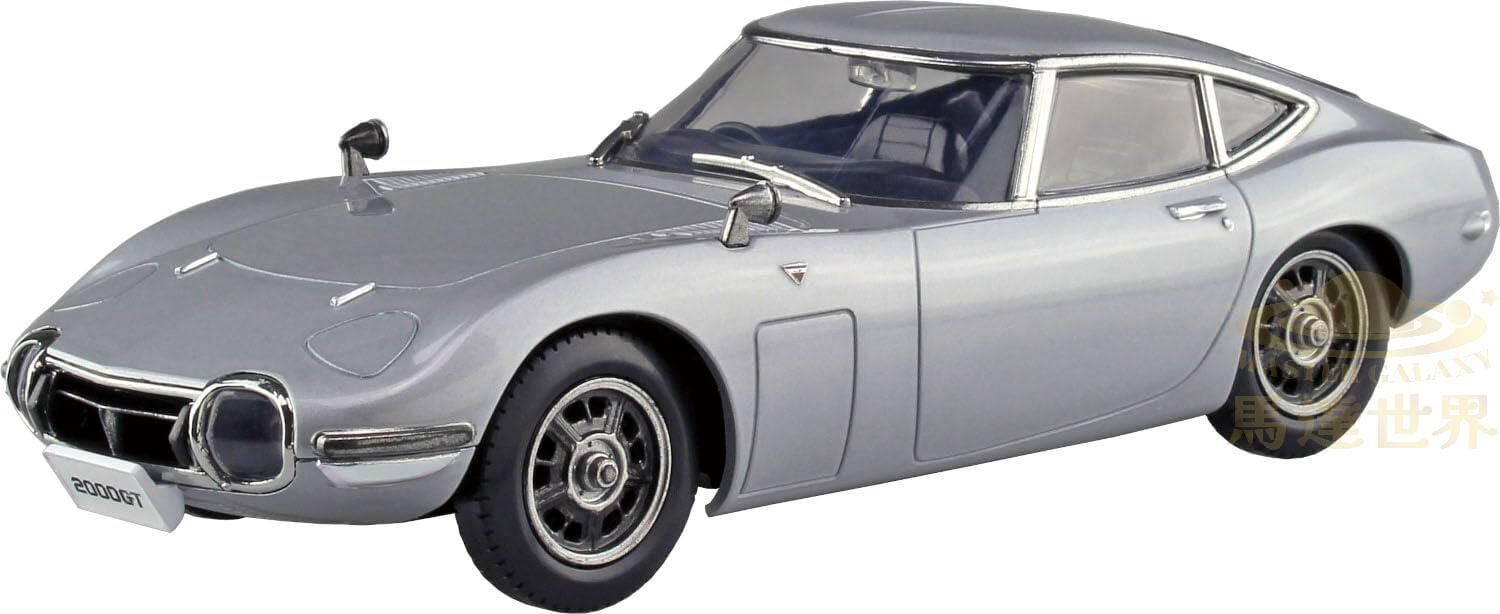 AOSHIMA 塑膠模型套件 簡易拼裝套件 豐田 2000GT（雷霆銀）06-TS 比例 1/32