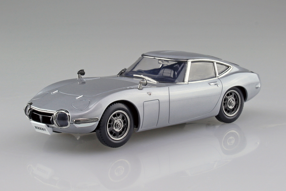 AOSHIMA 塑膠模型套件 簡易拼裝套件 豐田 2000GT（雷霆銀）06-TS 比例 1/32