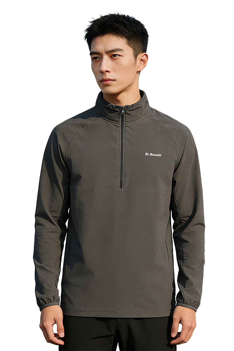 科技速乾半門襟吸濕排汗套頭運動衫｜男款 SM0013 (吸濕、排汗、速乾、耐磨、運動衫)