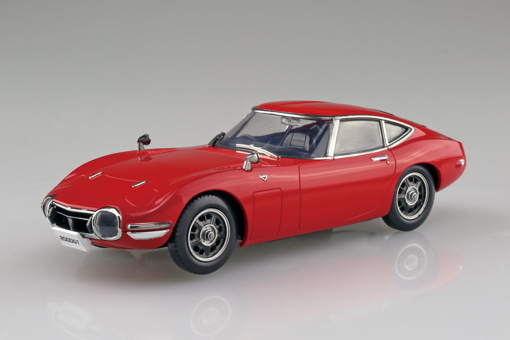 AOSHIMA 塑膠模型套件 簡易拼裝套件 豐田 2000GT（太陽紅）06-SR 比例 1/32