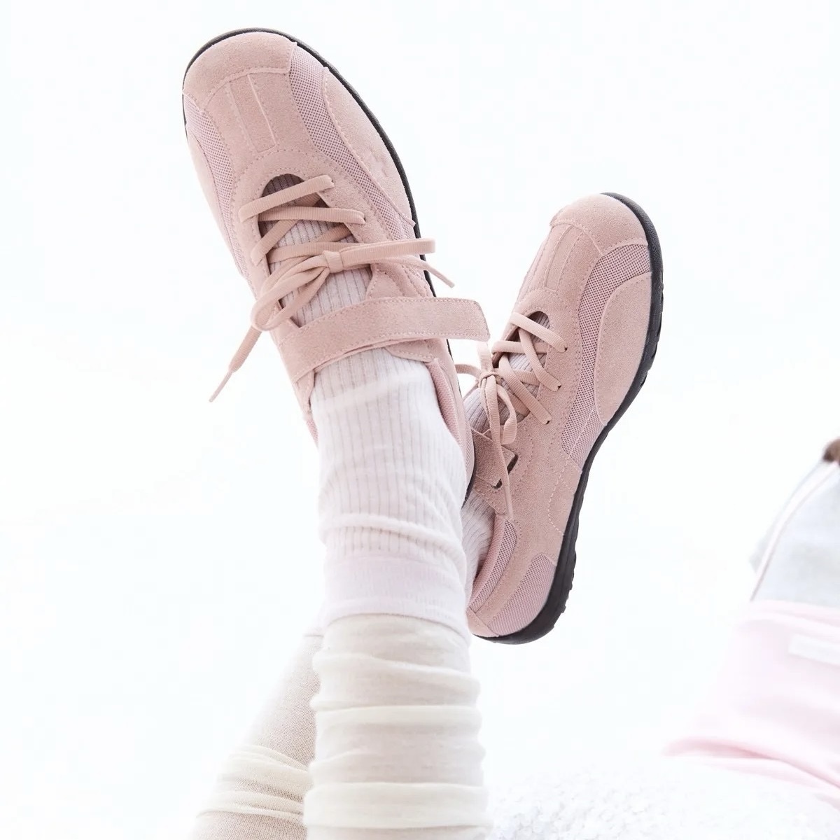 OTZ 瑪莉珍鞋 馬卡龍色系 絨面麂皮 薄底 繫帶 三色  韓國代購