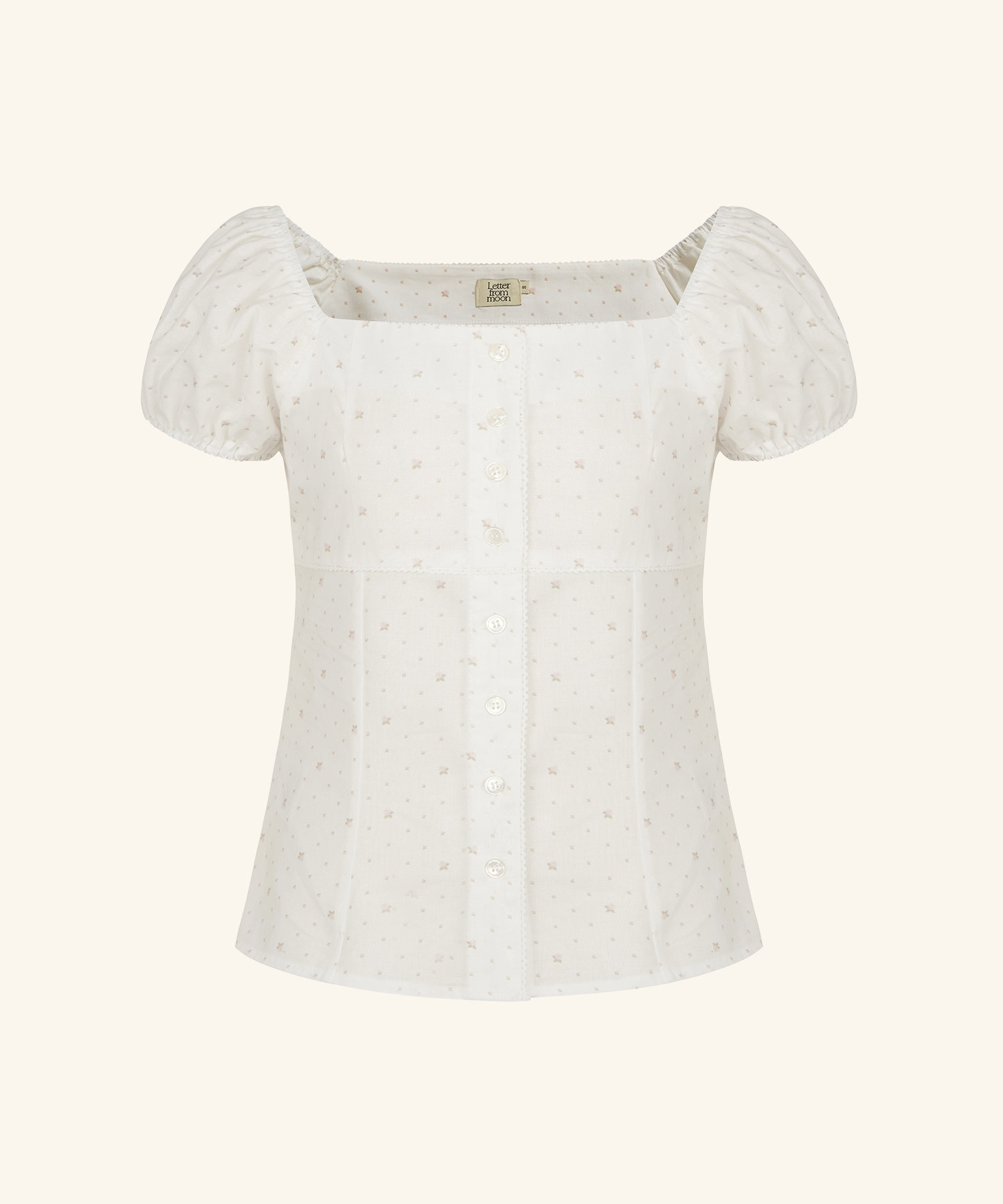 LETTER FROM MOON - Rosy Lace Blouse *IVORY*