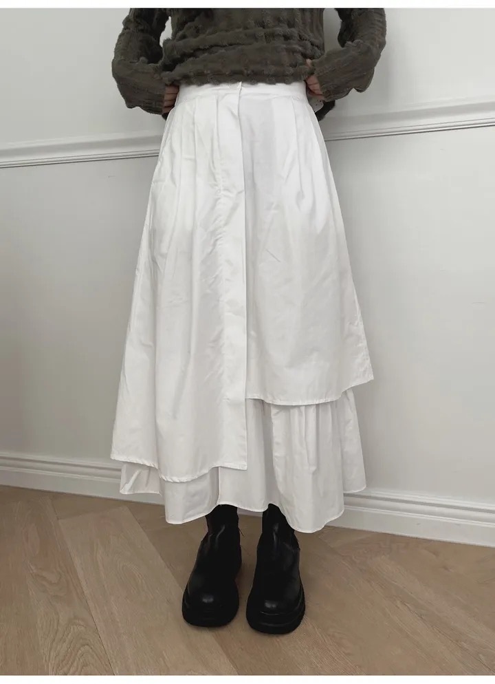 【優惠預訂】韓國不規則設計長裙（3色）