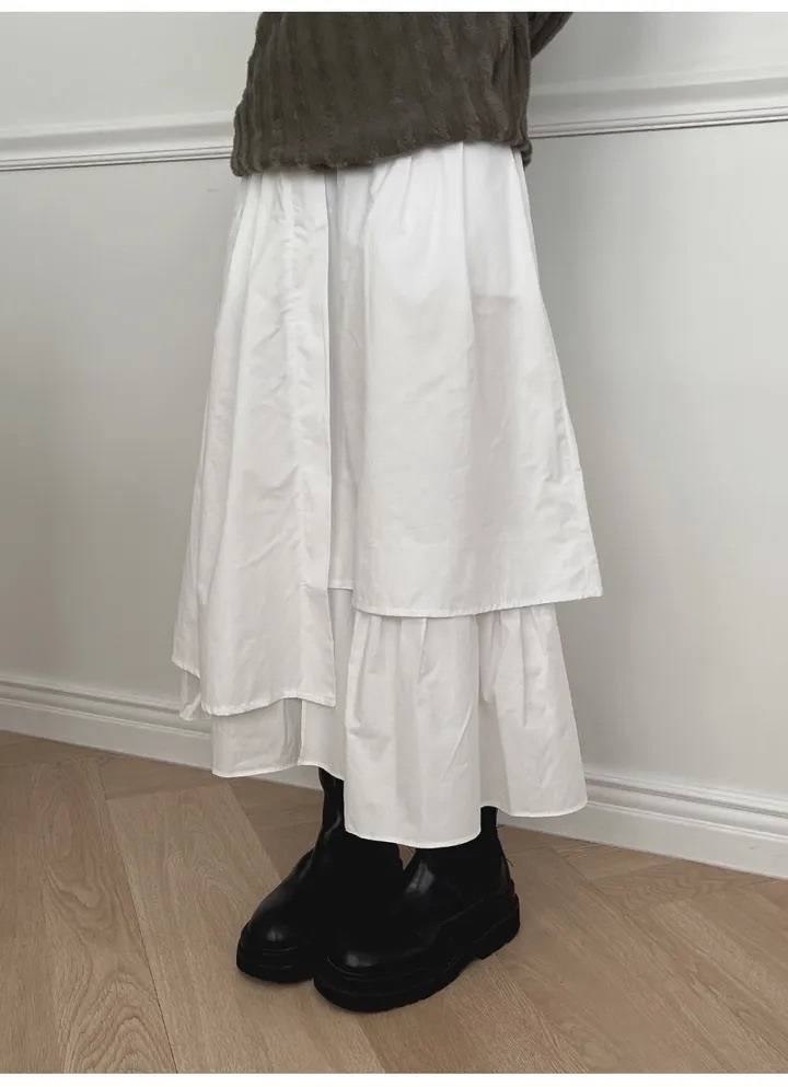 【優惠預訂】韓國不規則設計長裙（3色）