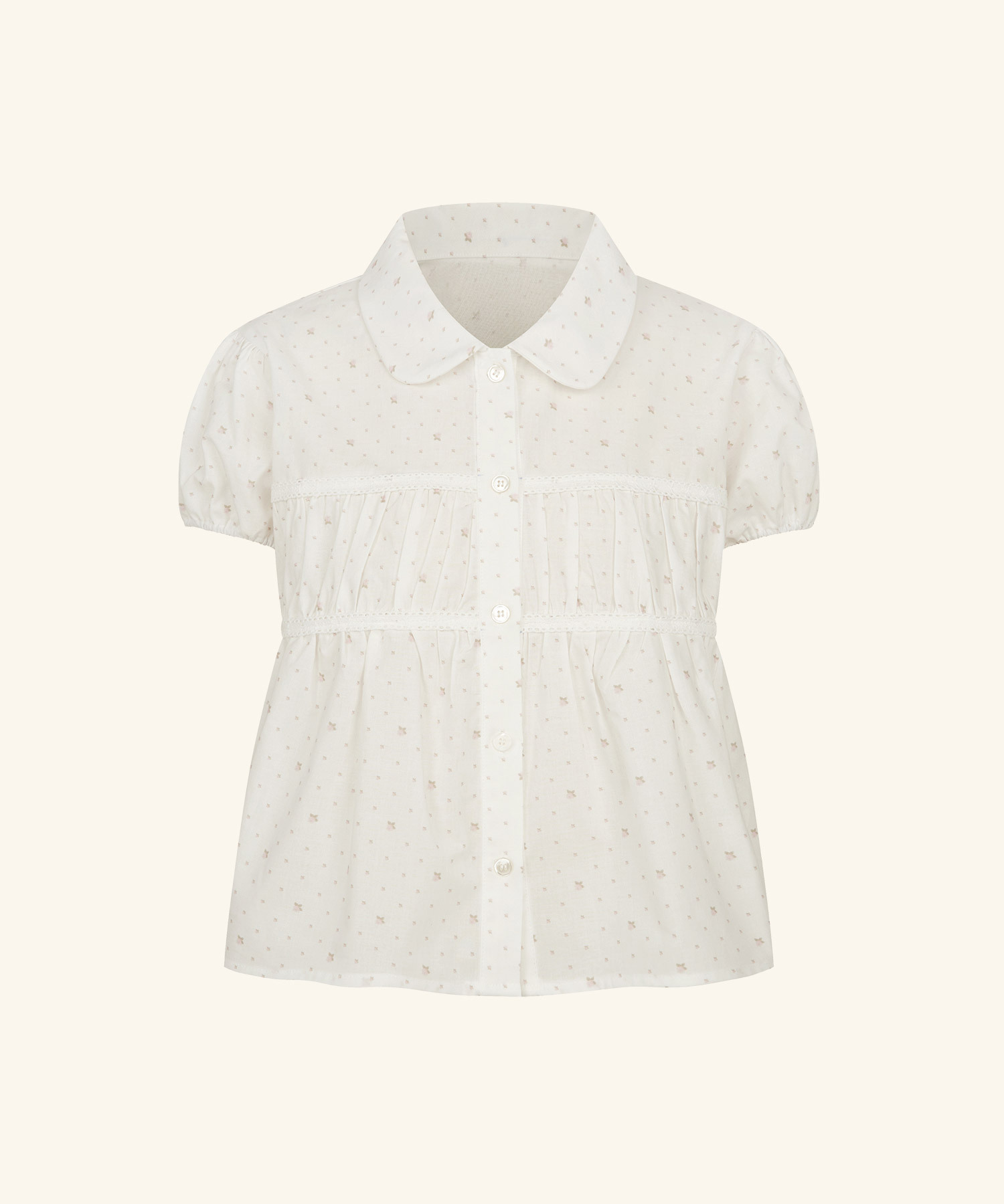 LETTER FROM MOON - Shirring Volume Shirt Blouse *2色*